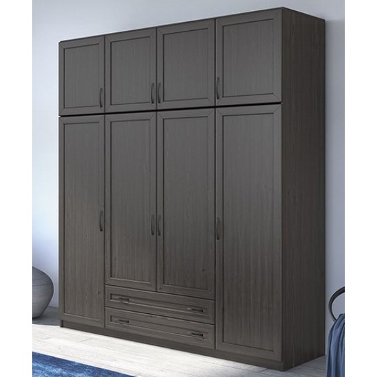 ντουλάπα χρώματος wenge  4φυλλη φάρδος 202 cm βάθος 60 cm ύψος 233 cm