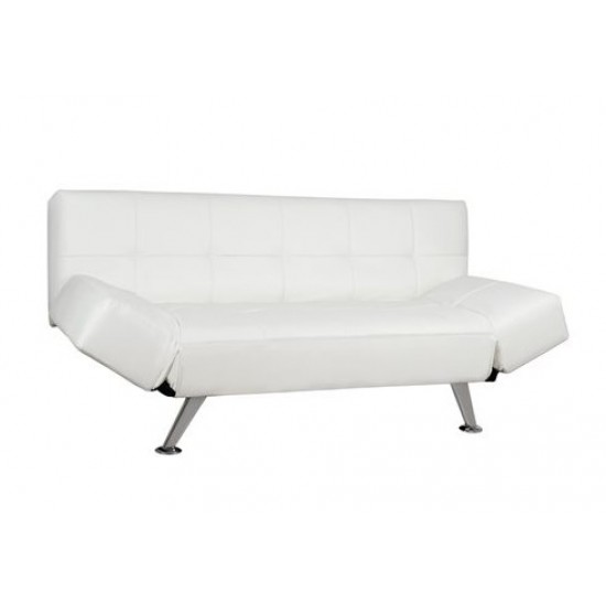 ΚΑΝΑΠΕΣ ΚΡΕΒΑΤΙ  ΜΕ ΑΝΑΔΙΠΛΟΥΜΕΝΑ ΜΠΡΑΤΣΑ ΛΕΥΚΟ PU 189x93x82Υεκ.