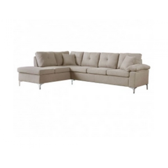 ΚΑΝΑΠΕΣ ΓΩΝΙΑ ΔΕΞΙΑ 282x197x90 εκ. HM3086R ΥΦΑΣΜΑ ΜΠΕΖ