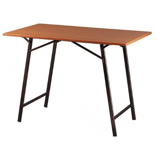 πτυσσόμενο τραπέζι μελαμίνης με μεταλλικά ποδιά 1,10 m x 70 cm ύψος 72 cm