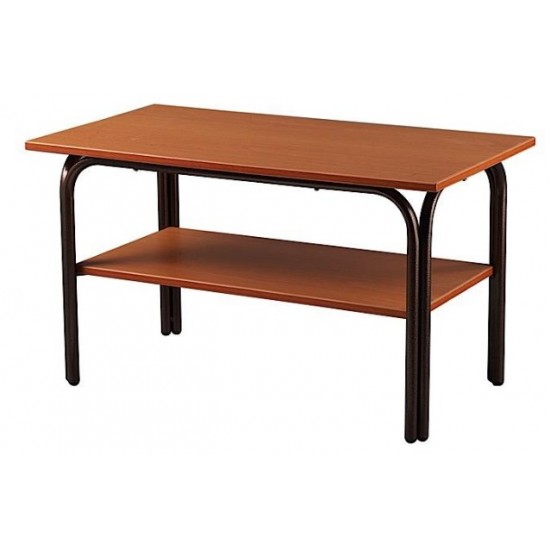 τραπεζάκι μελαμίνης με μεταλλικό σκελετό 2 ράφια  80 cm x 43 cm x ύψος 45 cm 