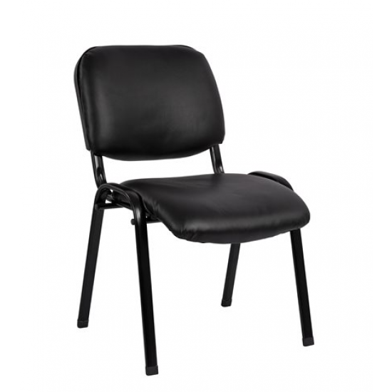 ΚΑΡΕΚΛΑ ΣΥΝΕΡΓΑΣΙΑΣ HM1010.01 HOMEMARKT ΜΕ ΔΕΡΜΑΤΙΝΗ PU ΜΑΥΡΟ 54x59x78 εκ.
