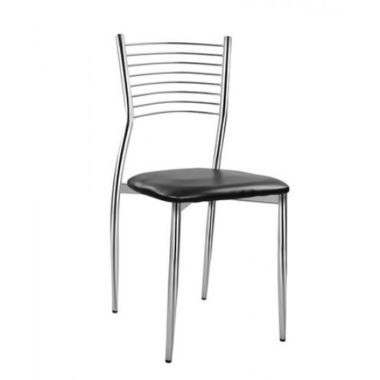 ΚΑΡΕΚΛΑ ELVIRA HM0025.02 ΜΕ ΚΑΘΙΣΜΑ ΑΠΟ ΜΑΥΡΟ PU 40X44X83 εκ.