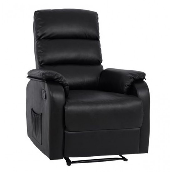 ΠΟΛΥΘΡΟΝΑ RELAX ΜΕ ΜΗΧΑΝΙΣΜΟ MASSAGE HM8316.01 ΜΑΥΡΟ PU 78x97x97 εκ.